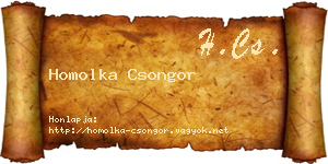 Homolka Csongor névjegykártya