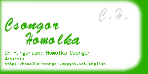 csongor homolka business card